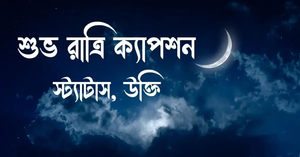 শুভ রাত্রি ক্যাপশন, স্ট্যাটাস, উক্তি