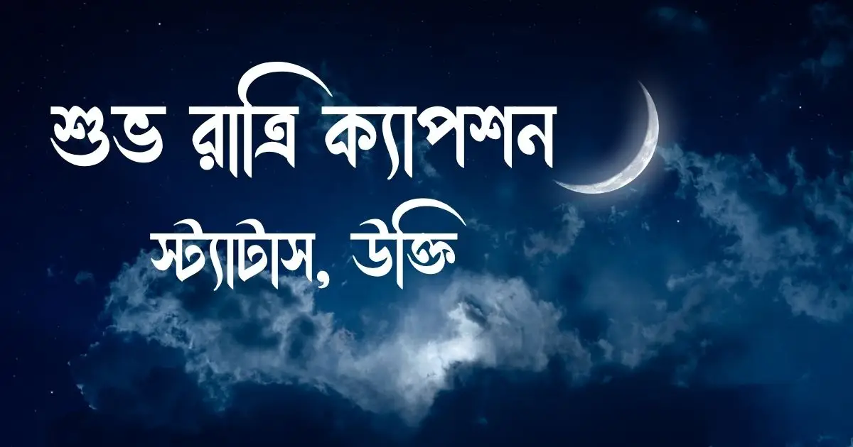শুভ রাত্রি ক্যাপশন, স্ট্যাটাস, উক্তি
