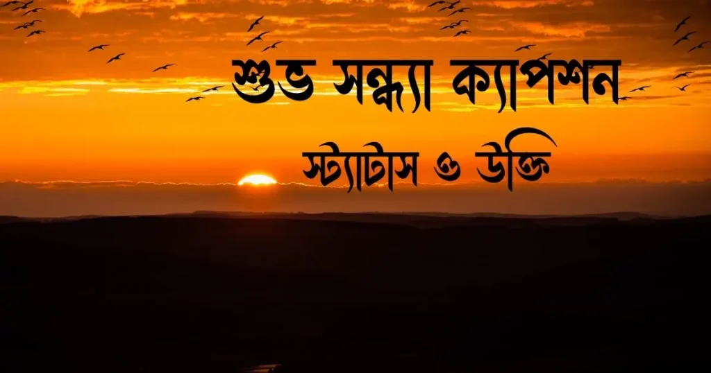 শুভ সন্ধ্যা ক্যাপশন, স্ট্যাটাস ও উক্তি