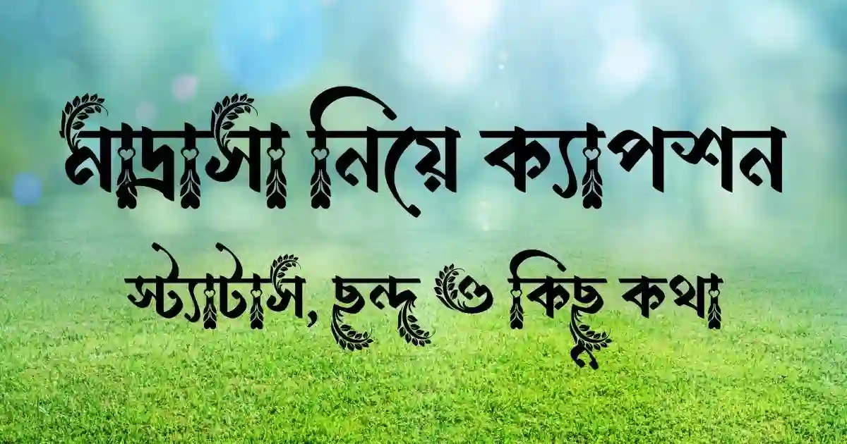 মাদ্রাসা নিয়ে ক্যাপশন, স্ট্যাটাস, ছন্দ ও কিছু কথা