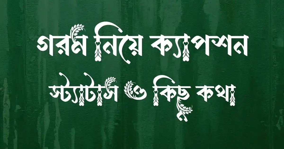 গরম নিয়ে ক্যাপশন, স্ট্যাটাস ও কিছু কথা
