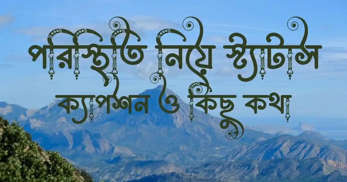 পরিস্থিতি নিয়ে স্ট্যাটাস, ক্যাপশন ও কিছু কথা