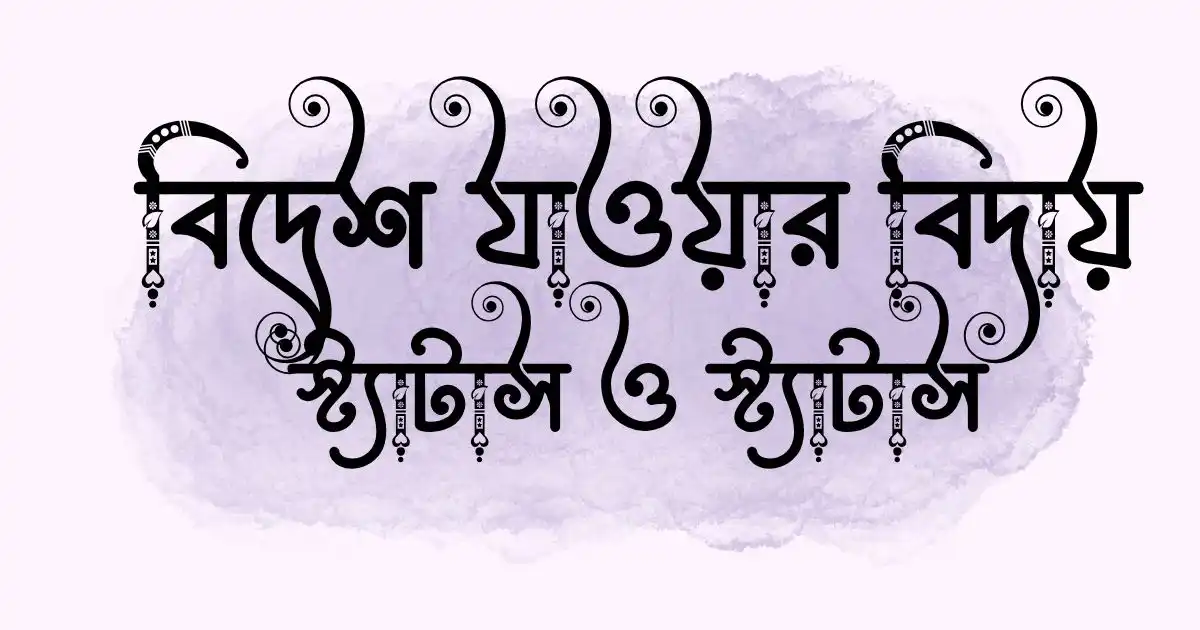 বিদেশ যাওয়ার বিদায় স্ট্যাটাস ও স্ট্যাটাস