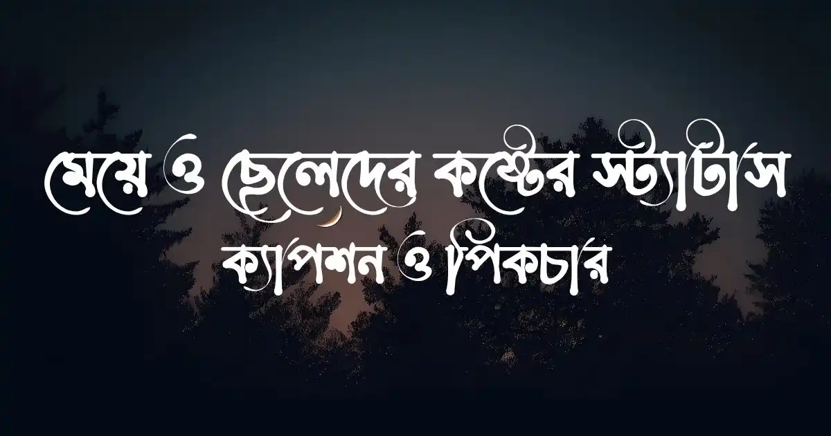 মেয়ে ও ছেলেদের কষ্টের স্ট্যাটাস, ক্যাপশন ও পিকচার