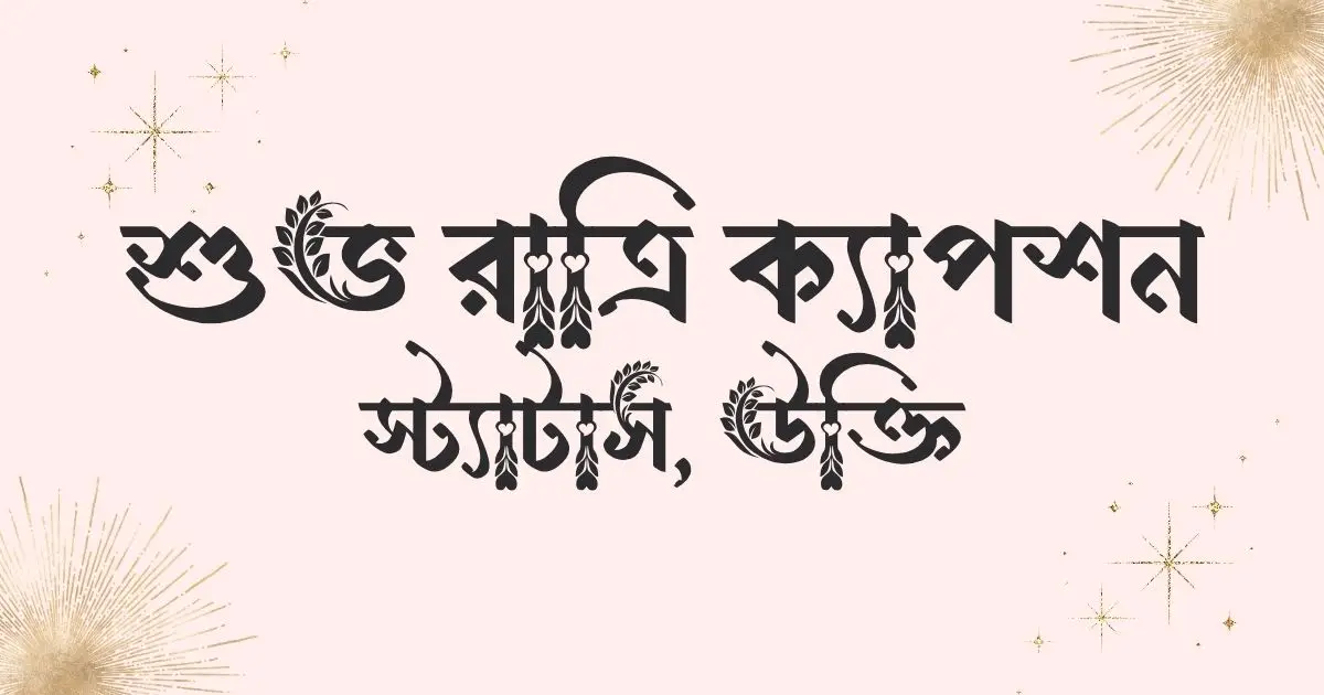 শুভ রাত্রি ক্যাপশন, স্ট্যাটাস, উক্তি
