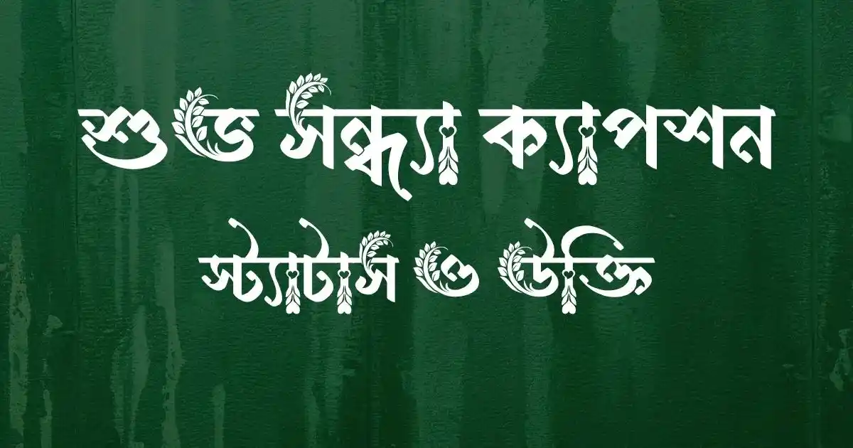 শুভ সন্ধ্যা ক্যাপশন, স্ট্যাটাস ও উক্তি