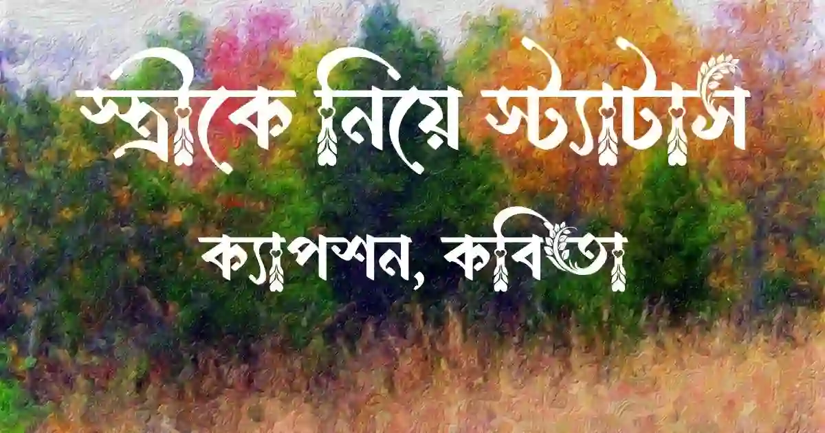 স্ত্রীকে নিয়ে স্ট্যাটাস, ক্যাপশন, কবিতা
